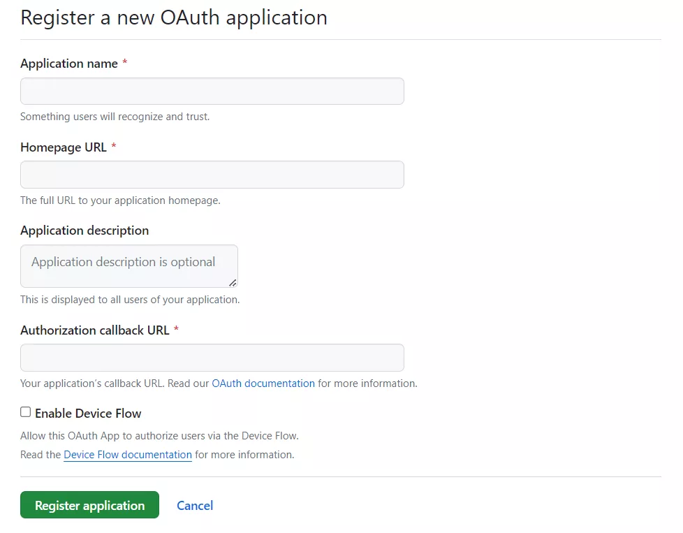 OAuth application